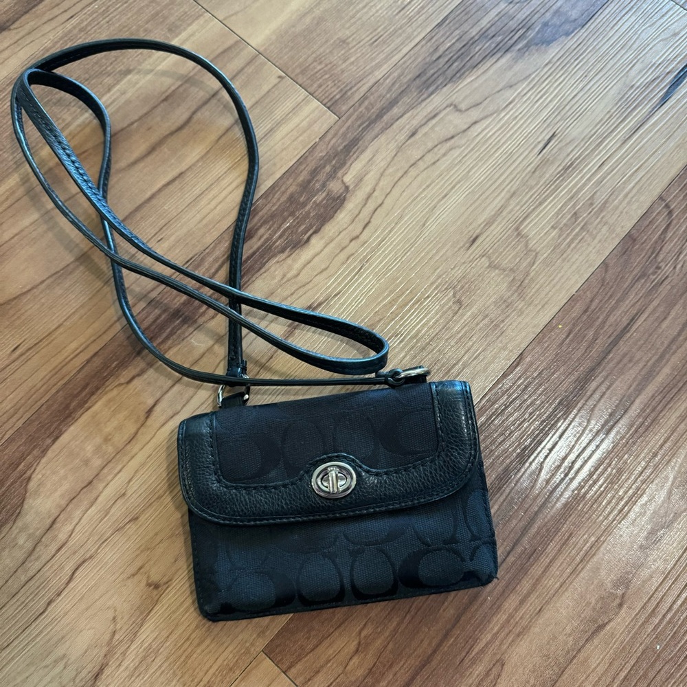 Coach Black Crossbody Wallet
